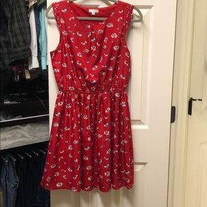 Red spring dress
